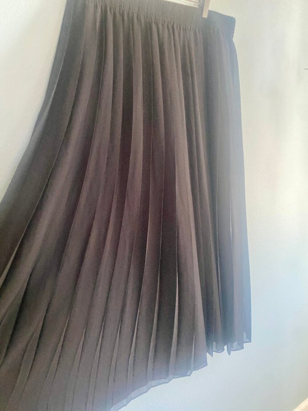 Banana Republic Sheer Pleated Half Lined Maxi Skirt, very long, XL - Picture 2 of 8